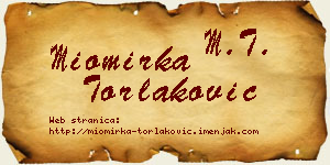 Miomirka Torlaković vizit kartica